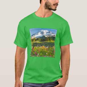 Camiseta Flores Mt. Rainier Wildflowers