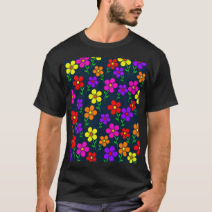 Camiseta Flores Multicolores Patrón Floral-34654