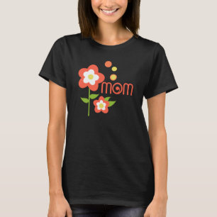 Camiseta Flores naranjas y blancas con mamá con puntos de p