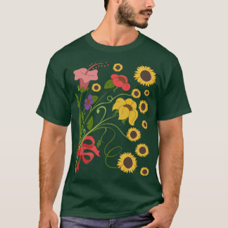 Camiseta Flores naturales florales Plantas Botánicas Flores