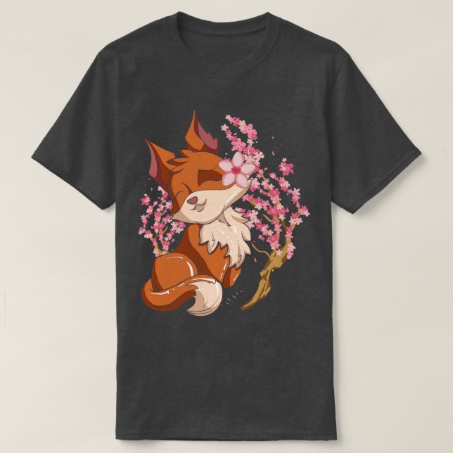 Camiseta Flores Naturaleza Animal Fox Lover Cute Fox (Diseño del anverso)