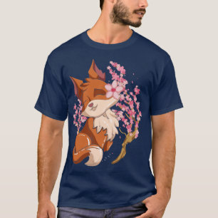 Camiseta Flores Naturaleza Animal Fox Lover Cute Fox