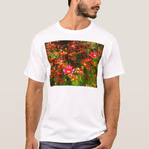 Camiseta Flores negras rosadas y amarillas Daisy Wild