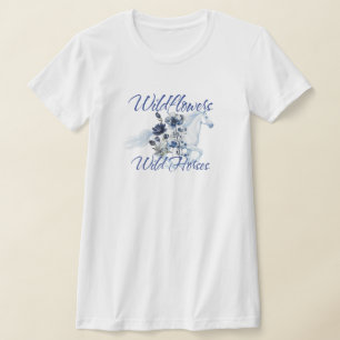 Camiseta Flores occidentales Caballos 