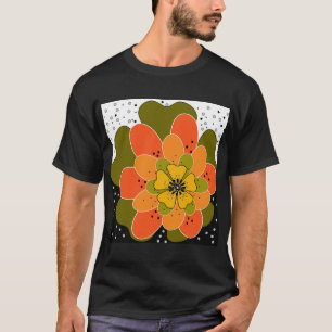 Camiseta Flores otoñales, otoño, flor, lanzamiento de ilust