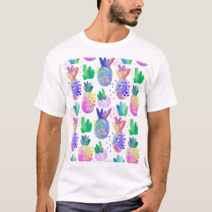 Camiseta Flores otoñales pintadas a mano, patrón sin fisura