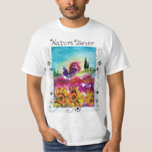 CAMISETA FLORES, PAPAS, AMANTE DE LA NATURALEZA DEL ROOSTER