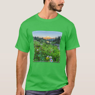 Camiseta Flores   Parque nacional Monte Rainier