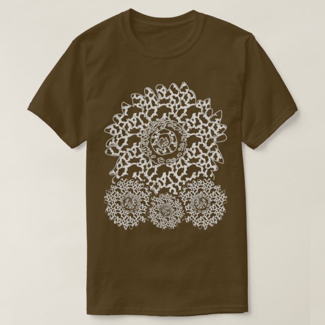 Camiseta Flores Patrón de vaca de impresión de vaca animal (Diseño del anverso)