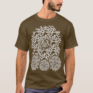 Camiseta Flores Patrón de vaca de impresión de vaca animal