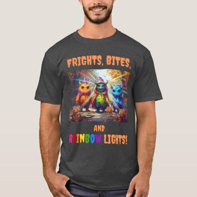 Camiseta ¡Flores, picaduras y luces de arco iris! (Anverso)