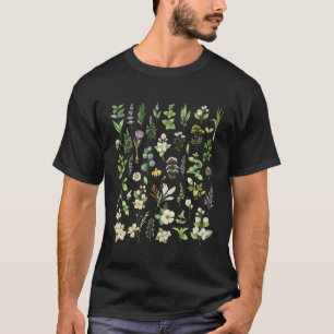 Camiseta Flores Presionadas Flores Florales Florecientes Bo