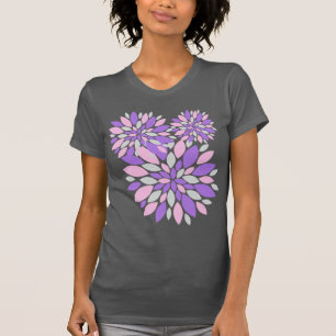 Camiseta Flores Purpura Pétalos Mágicos