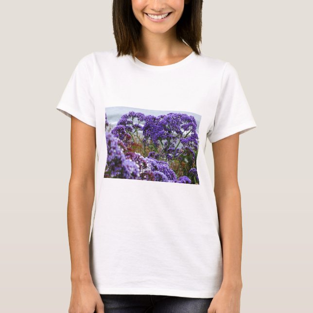 Camiseta Flores púrpuras (Anverso)