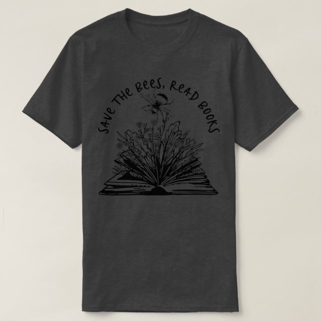 Camiseta Flores que crecen a partir de "BookSave the Bees" (Diseño del anverso)