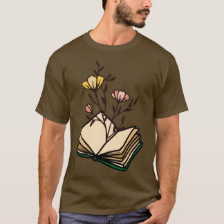 Camiseta Flores que crecen a partir de la cosecha de libros