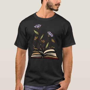Camiseta Flores que crecen a partir del estilo del libro vi