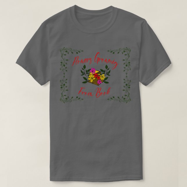 Camiseta Flores que crecen a partir del libro Gratis 1 (Diseño del anverso)