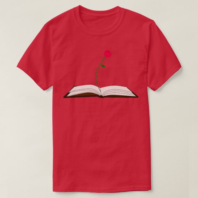 Camiseta Flores que crecen a partir del patrón de libro 6 (Diseño del anverso)