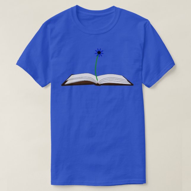 Camiseta Flores que crecen a partir del patrón de libro 7 (Diseño del anverso)