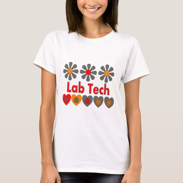 Camiseta Flores RETRAS de la tecnología del laboratorio (Anverso)