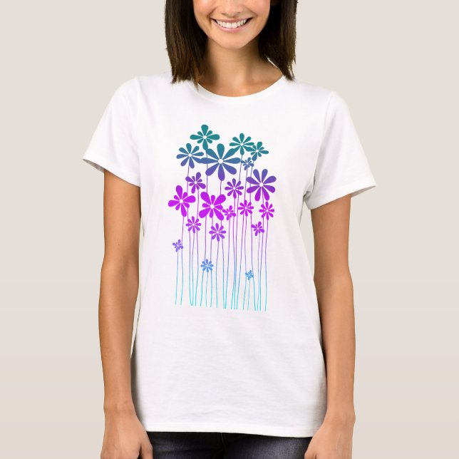 Camiseta Flores retro (Anverso)
