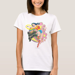 Camiseta Flores retro de mujer maravilla
