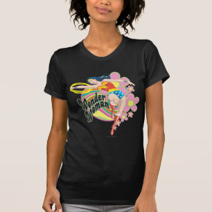 Camiseta Flores retro de mujer maravilla