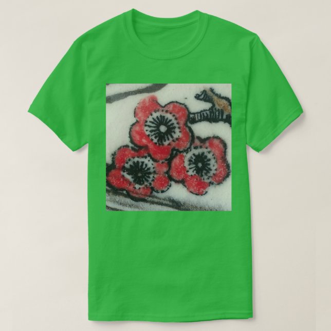 Camiseta Flores rojas (Diseño del anverso)