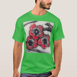Camiseta Flores rojas