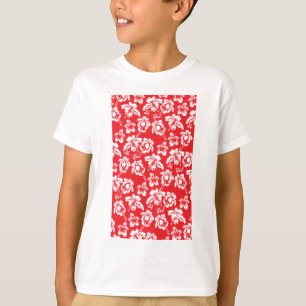 Camiseta Flores rojas hawaianas