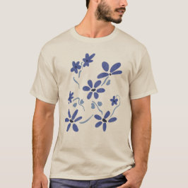 Camiseta Flores románticas azules