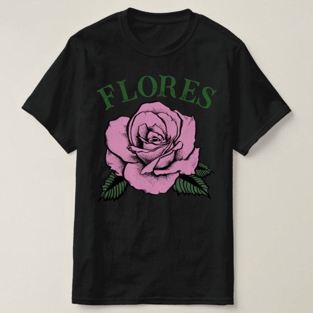 Camiseta flores rosa pink (Diseño del anverso)