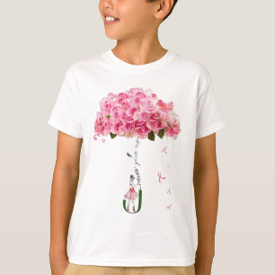 Camiseta Flores rosadas Cinta Lucha contra el cáncer de mam