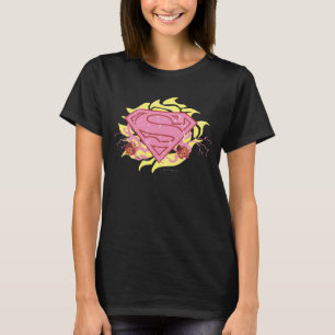 Camiseta Flores rosadas de Supergirl