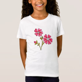 Camiseta Flores rosadas extravagantes