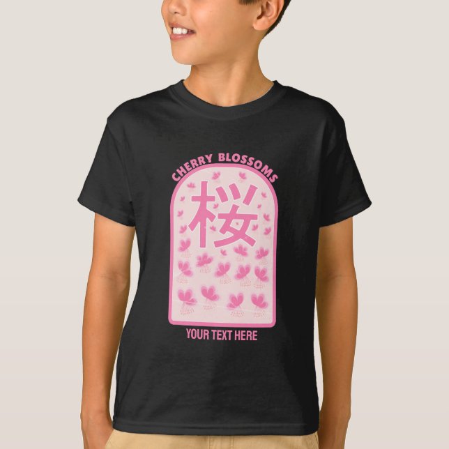 Camiseta Flores rosas de cerezo en flor Japón (Anverso)