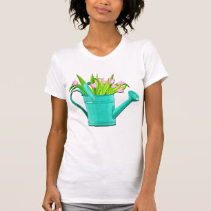 Camiseta Flores rosas en aguas turquesas no pueden ser cami