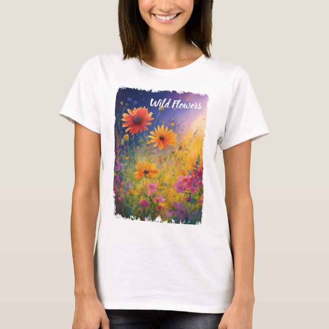 Camiseta Flores salvajes (Anverso)