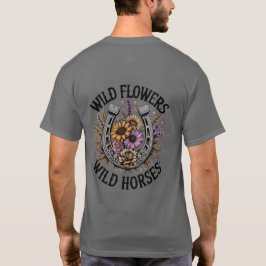 Camiseta Flores salvajes Caballos salvajes