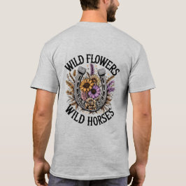 Camiseta Flores salvajes Caballos salvajes