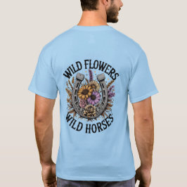 Camiseta Flores salvajes Caballos salvajes