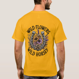 Camiseta Flores salvajes Caballos salvajes