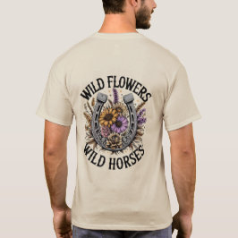 Camiseta Flores salvajes Caballos salvajes