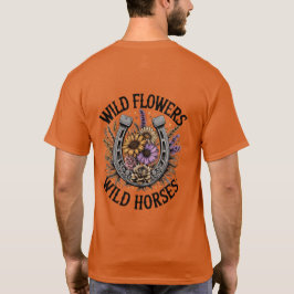 Camiseta Flores salvajes Caballos salvajes