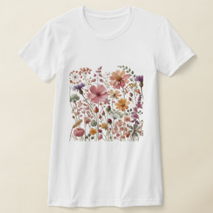 Camiseta Flores salvajes de época