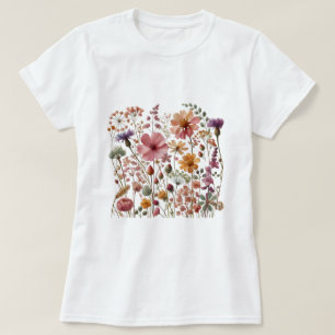 Camiseta Flores salvajes de época