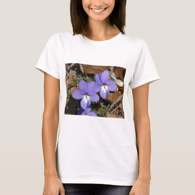 Camiseta Flores salvajes Regalos y ropa Violeta III de pie  (Anverso)
