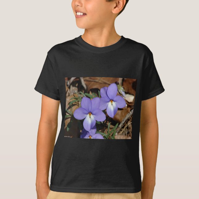Camiseta Flores salvajes Regalos y ropa Violeta III de pie  (Anverso)