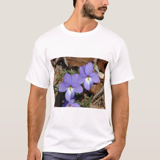 Camiseta Flores salvajes Regalos y ropa Violeta III de pie  (Anverso)
